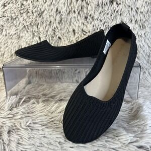 Danskin Hope Slip On Stretch Knit Ballet Flat Shoes Black Dressy Casual Sz‎ 6.5